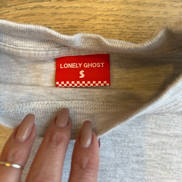 Lonely Ghost Light Gray Tee - Picture 3 of 6